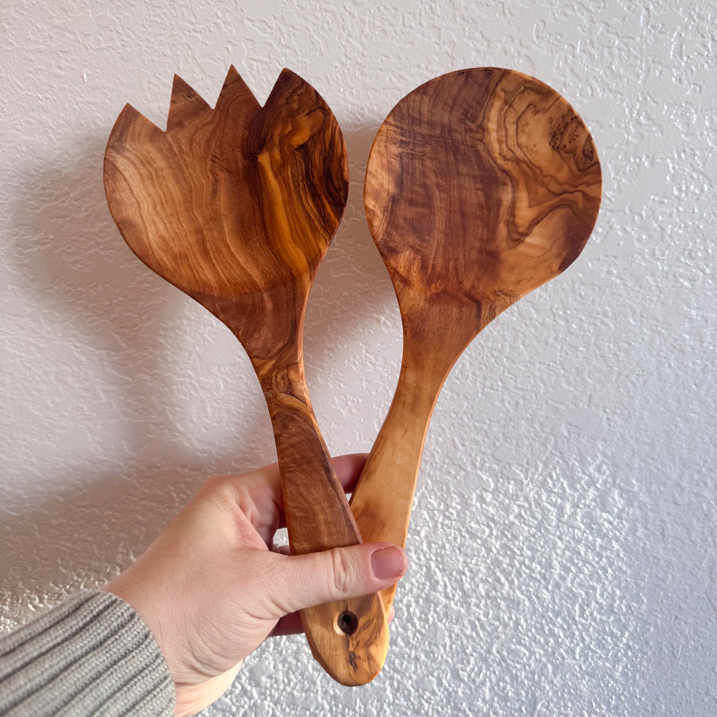 Olive Wood Salad & Serving Spoons