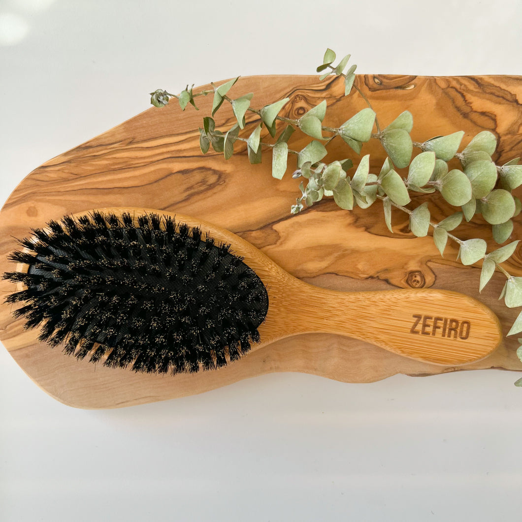 Bamboo Hair Brush Soft Bristle [Zefiro]