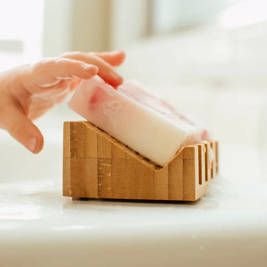 Slanted Wooden Soap Dish