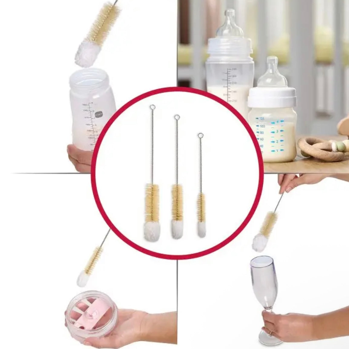 Soft Tip Cleaning Brushes - 3 pack