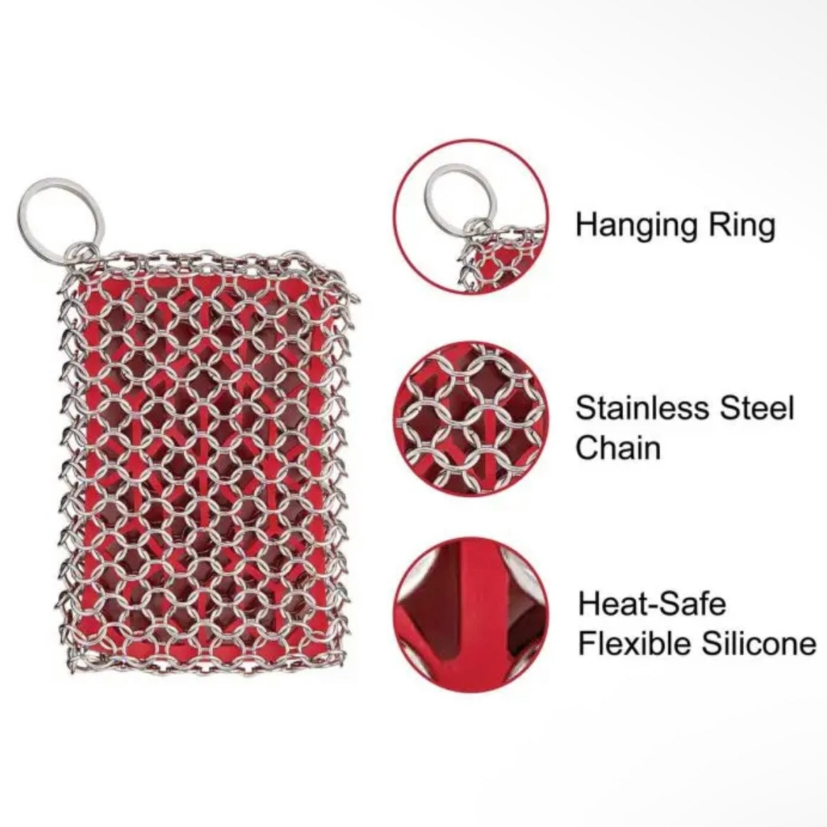 Chainmail Cast Iron Scrubber