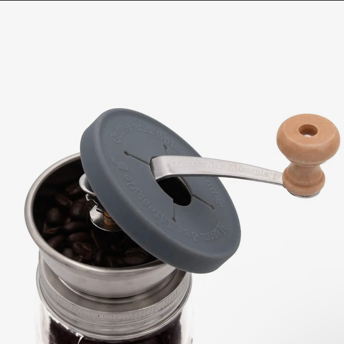 Coffee & Spice Grinder Lid For Mason Jars