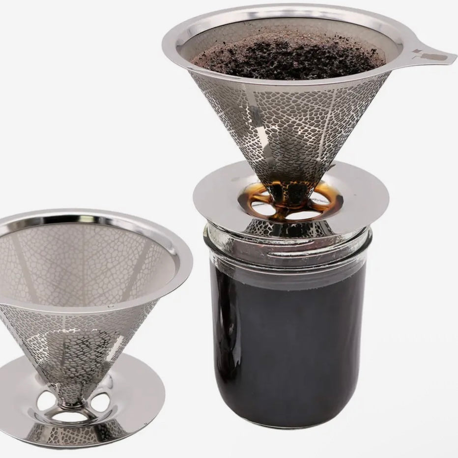 Stainless Steel Pour Over Drip Coffee Filter Fo Mason Jars