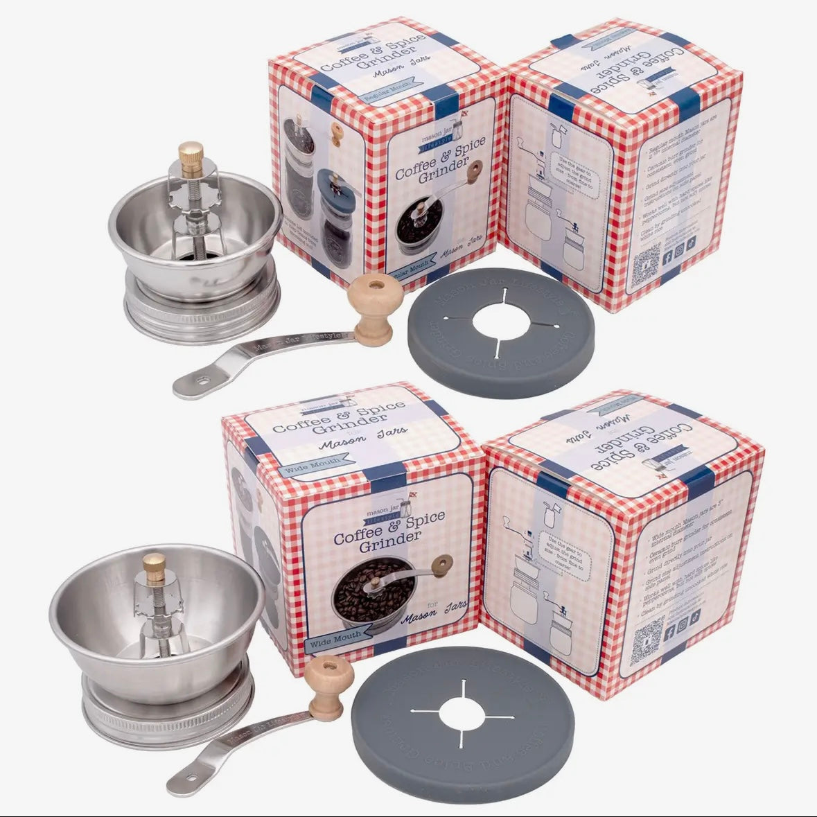 Coffee & Spice Grinder Lid For Mason Jars